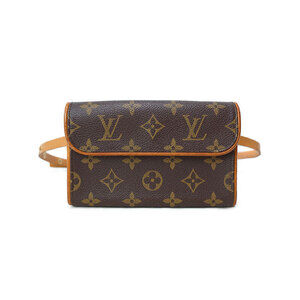 Louis Vuitton Monogram Leather Brown Pochette Florentine Waist Pouch